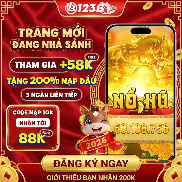 123B Thưởng Thành Viên Mới 100%
